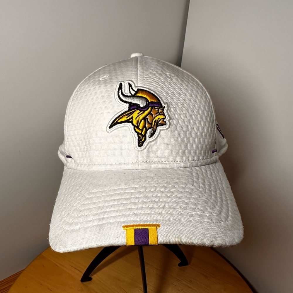 New Era White and Purple Cap with Viking Logo